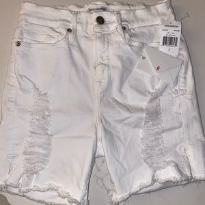 Good American cut off short WHITE stretch